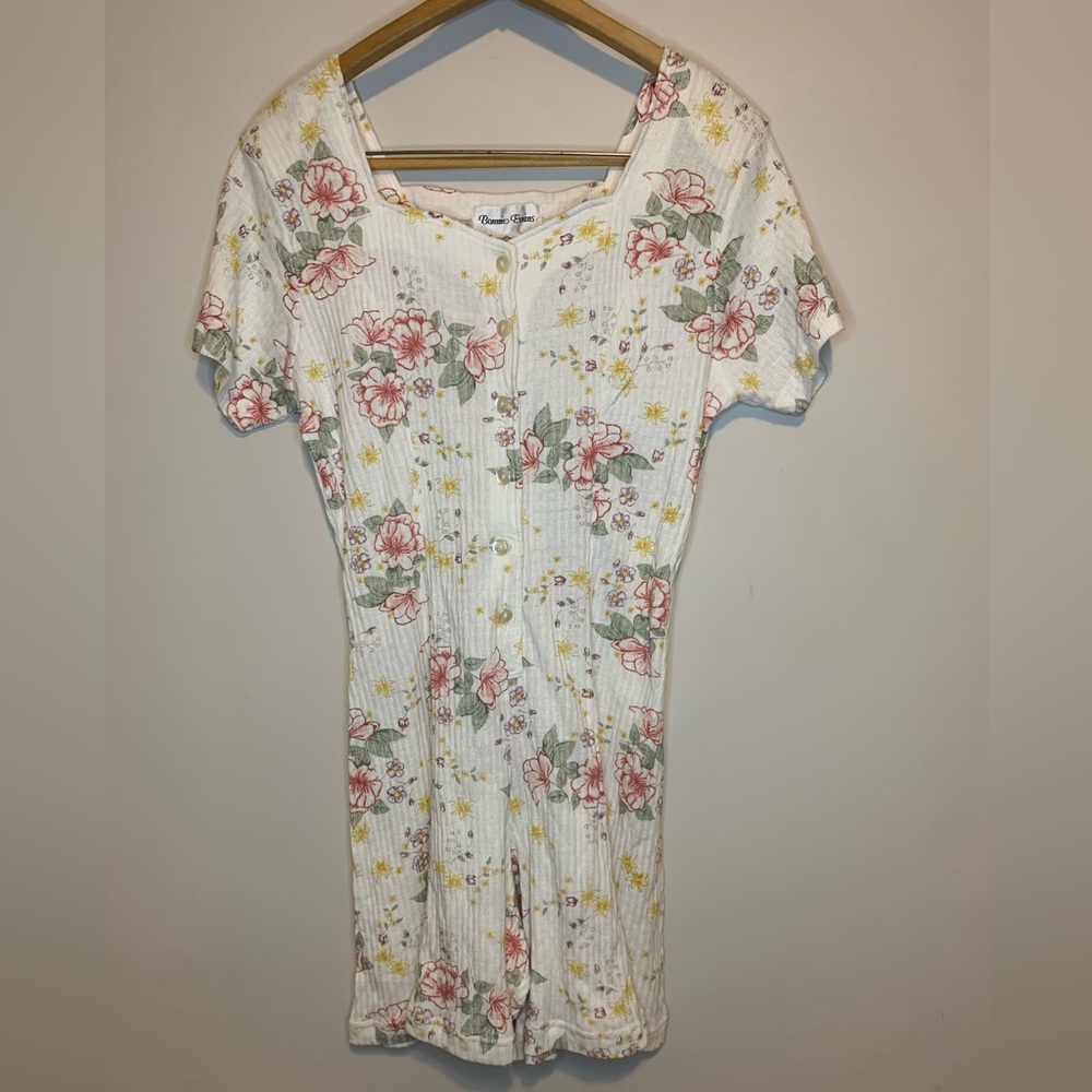 Bonnie Evans 1990’s Floral Day Vintage Romper women’s size large